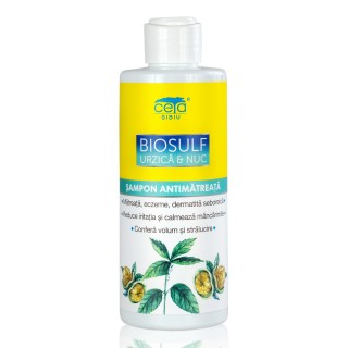 SAMPON CU BIOSULF, urzica  si nuc, antimatreata