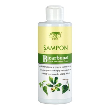 SAMPON 99.5% VEGETAL CU BICARBONAT 200ML urzica, mesteacan, castane
